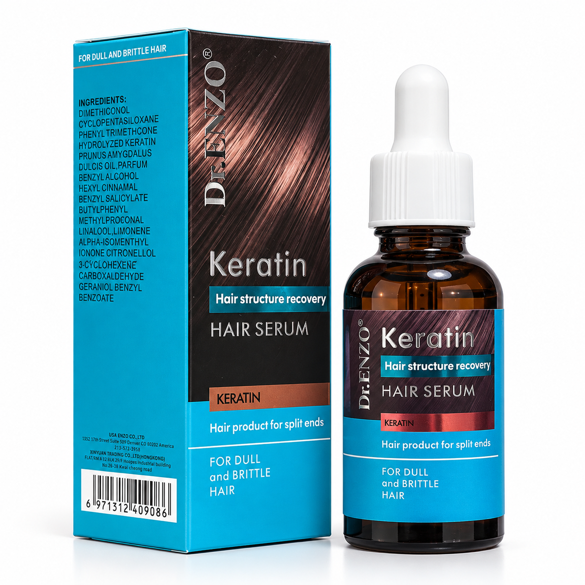 Keratinski serum za jaču, sjajniju i negovanu kosu 1+1 GRATIS
